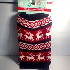 REINDEER PET SWEATER MEDIUM SIZE